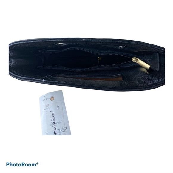 Embroidered Suede And Leather Hand Bag - Picture 9 of 9